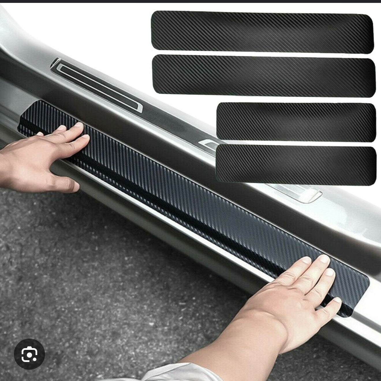 Carbon Fiber Door Sill Protector (4pcs)