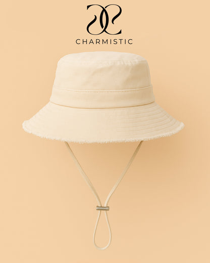 Beige Bucket hat