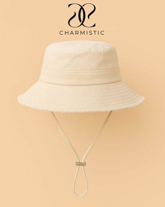 Beige Bucket hat