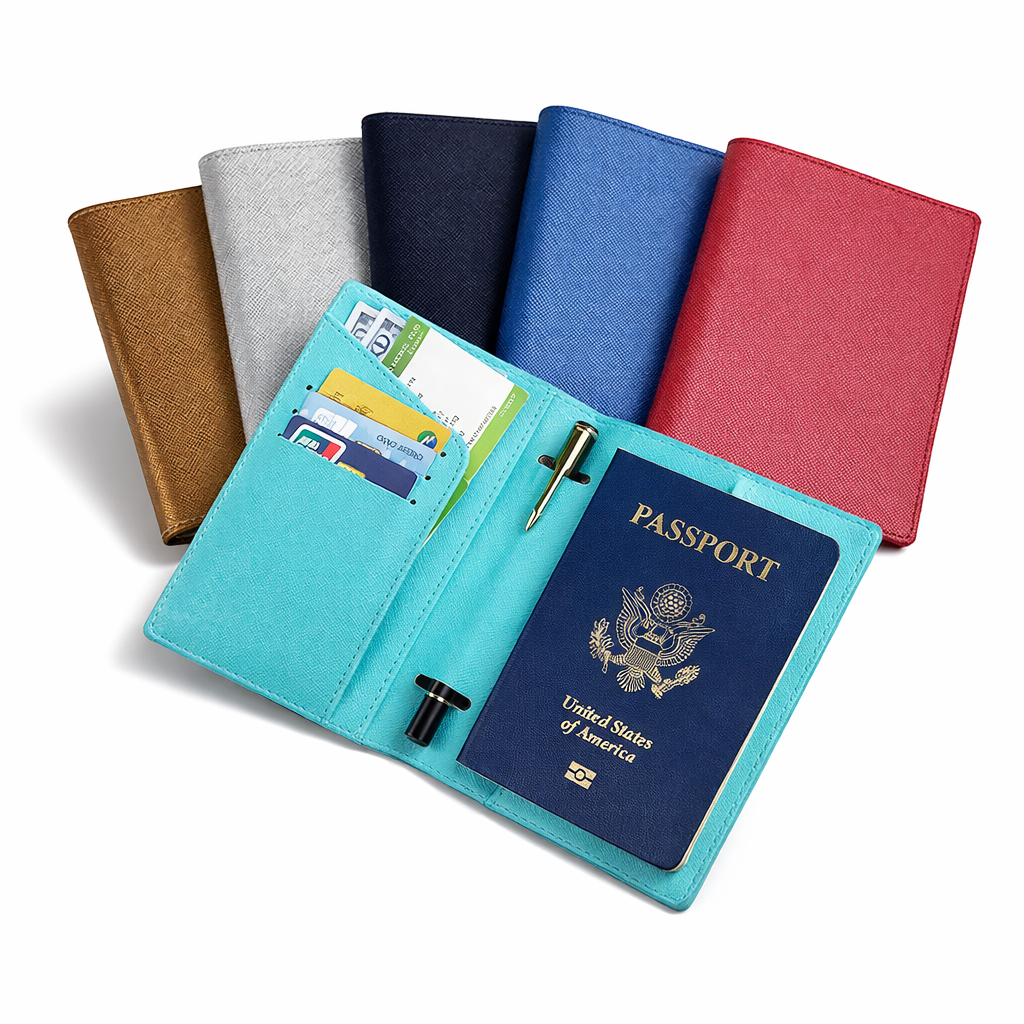 Leather Travel Wallet Passport Cover
