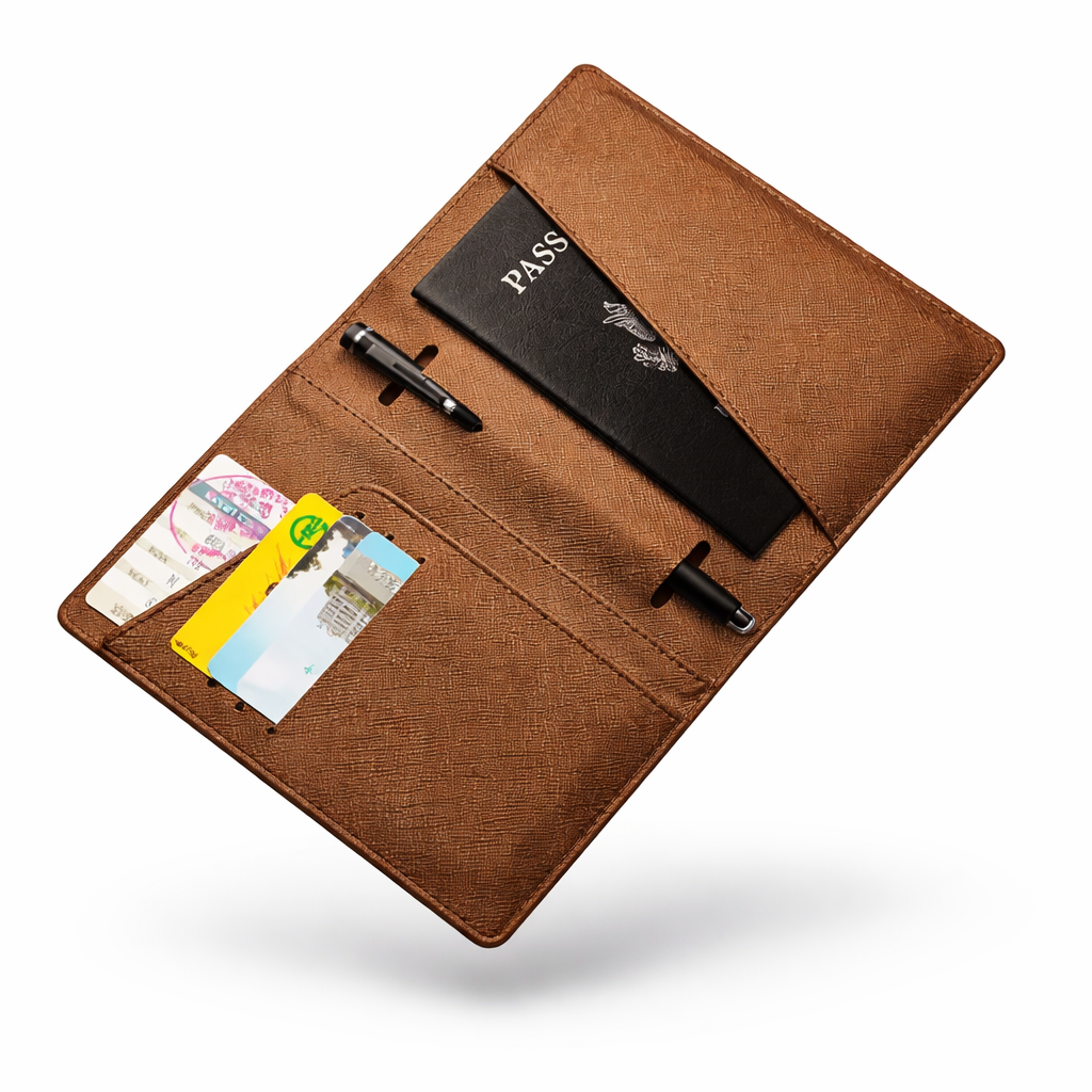 Leather Travel Wallet Passport Cover