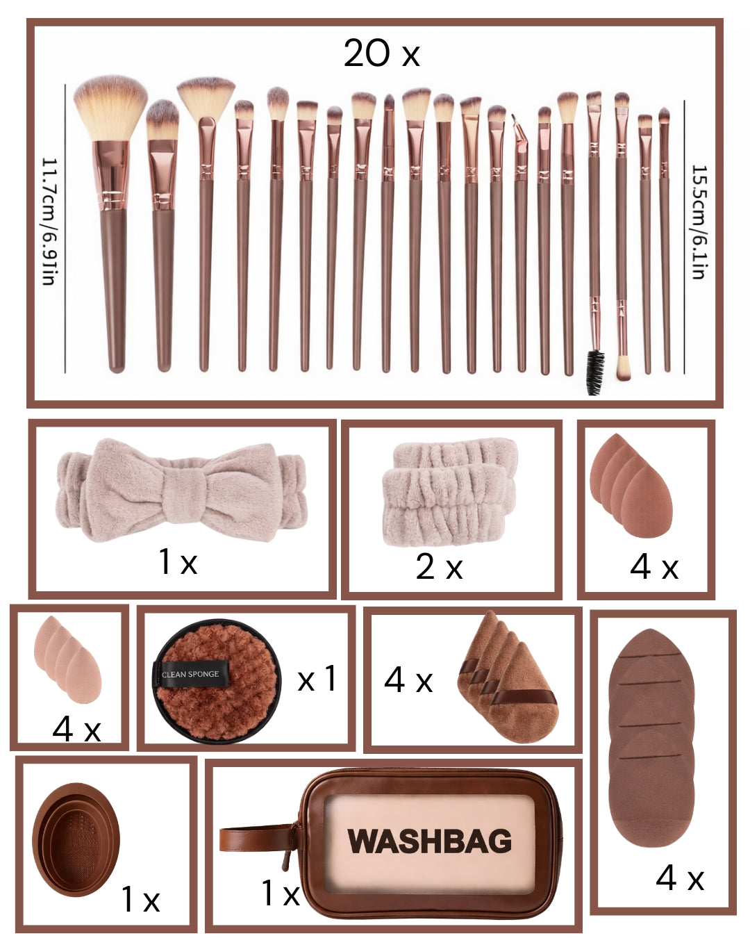 42 Pieces High Quality Make-Up Tools